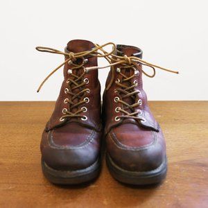 Vintage Red Wing Redwing 874 Leather Brown Irish Setter Moc Toe Custom Shorten